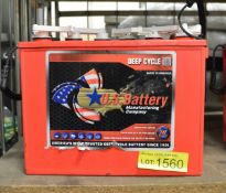 US Deep Cycle Battery - 12v