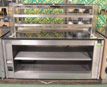Nuttalls heated counter with under counter storage shelves - L 1720mm x D 1000mm x H 1400m