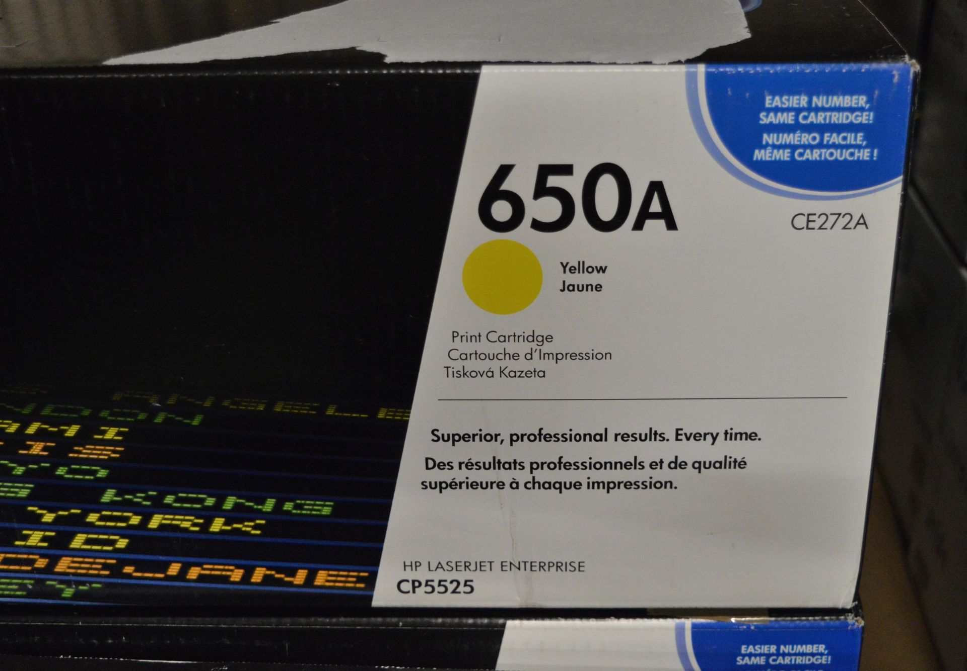 9x HP LaserJet 650A CE272A Yellow Print Cartridges, 8x HP LaserJet 650A CE270A Black Print - Image 4 of 4