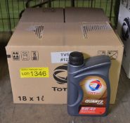 Total Quartz 5W-40 engine oil - 18x 1L bottles