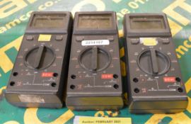 3x Fluke 25 Multimeters