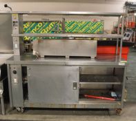 Stainless Steel Holding Cabinet Trolley with Prep Area & Shelves - L1800 x D650 x H1610mm
