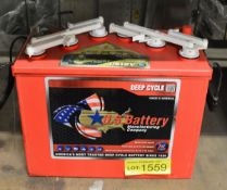 US Deep Cycle Battery - 12v