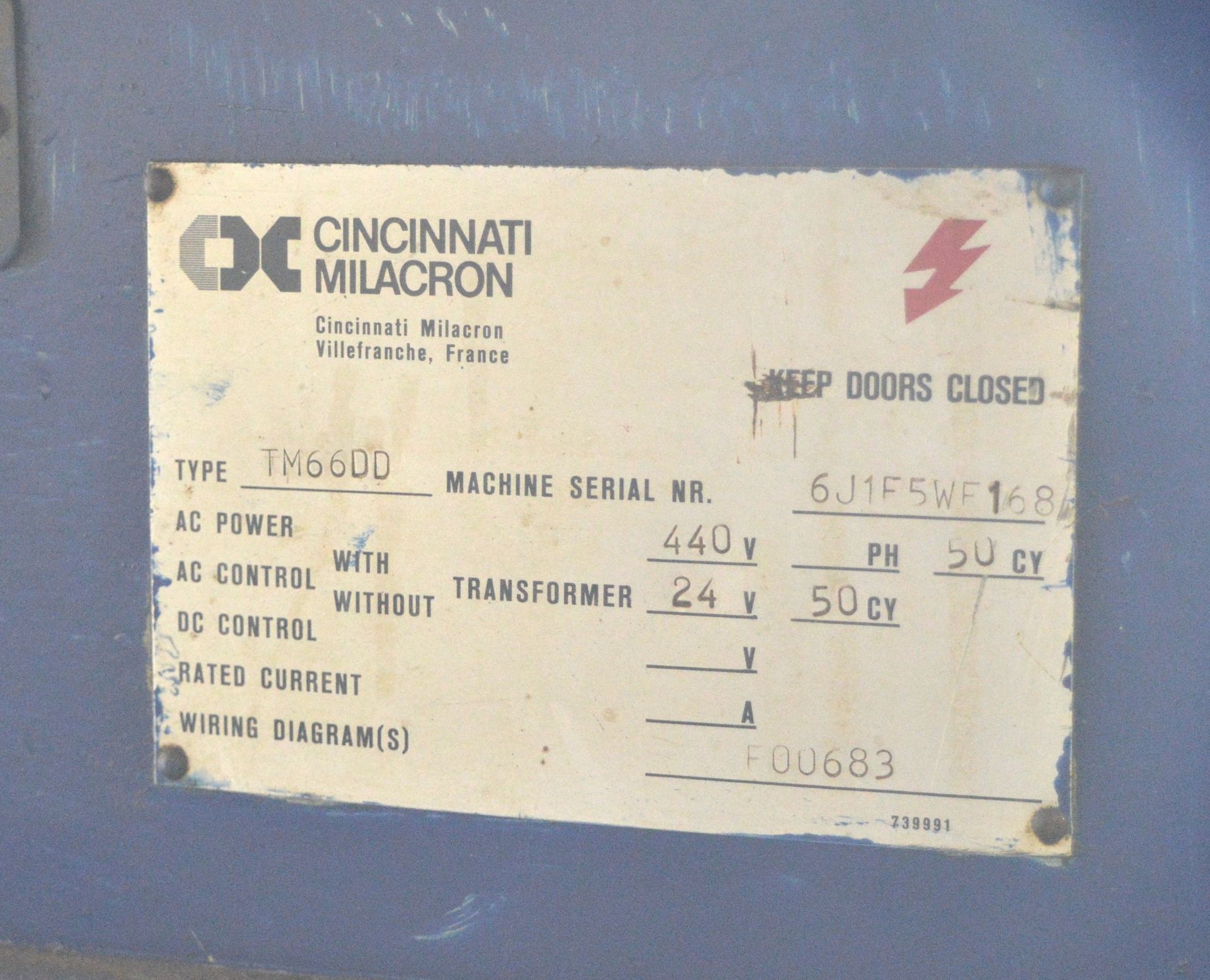 Cincinnati Milacron TM66DD Milling Machine - 440v - Serial No. 6J1F5WF168 - Image 14 of 15