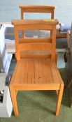 2x Wooden Church Chairs