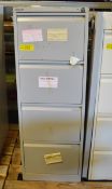 4 Drawer Filing Cabinet L 470 mm x W 620 mm x H 1320mm - combination unknown