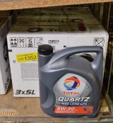 Total Quartz 5W-30 engine oil - 3x 5L bottles - 2 boxes