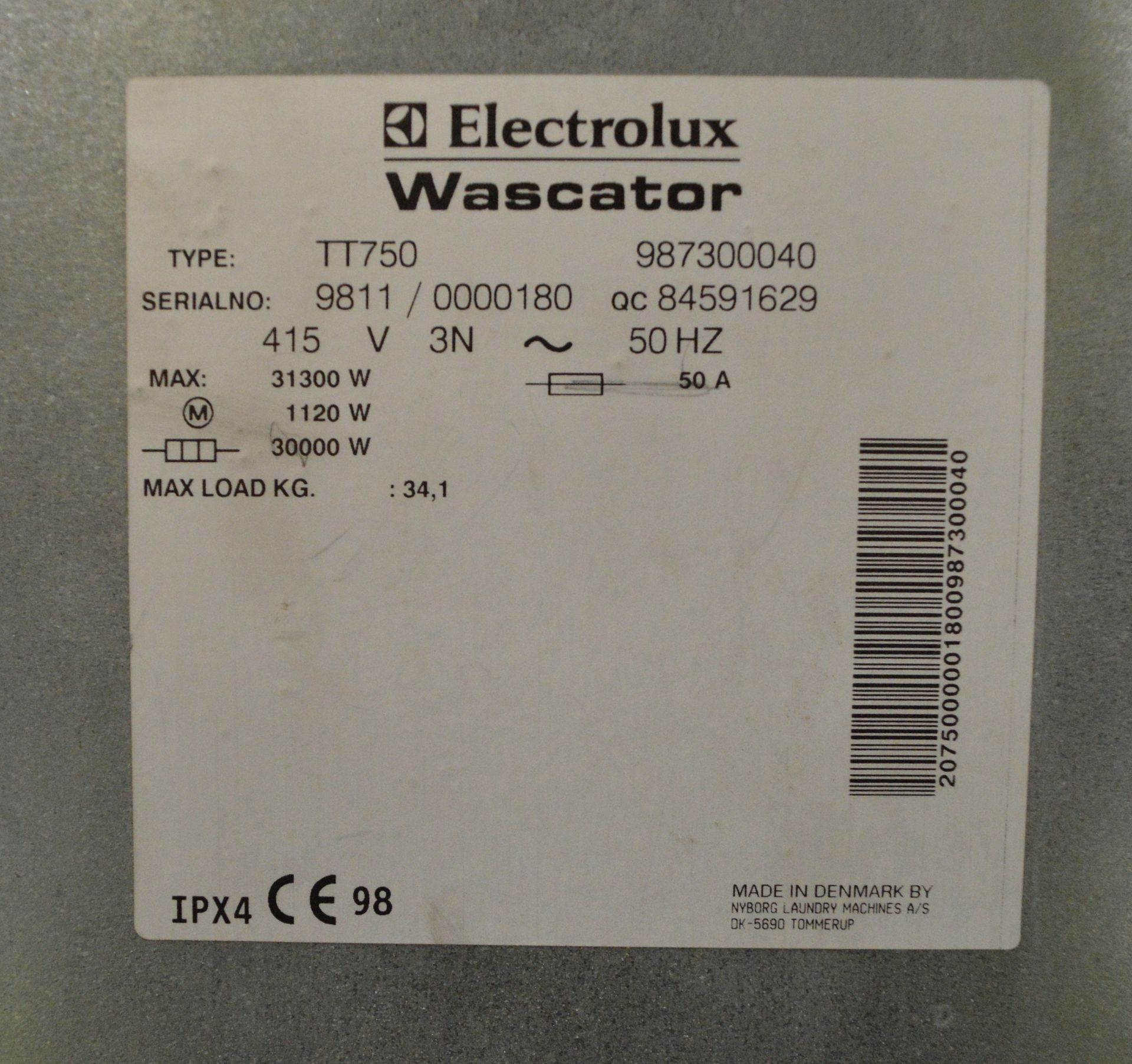 Electrolux Wascaster TT750 Industrial Tumble Dryer - 960mm wide x 1350mm deep x 2010mm hig - Image 4 of 4