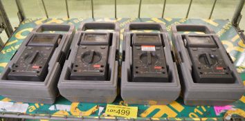 4x Fluke 25 Multimeters with Case