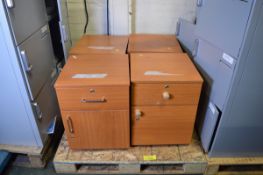 4x Office Pedestal Units - 450 x 450 x 580mm