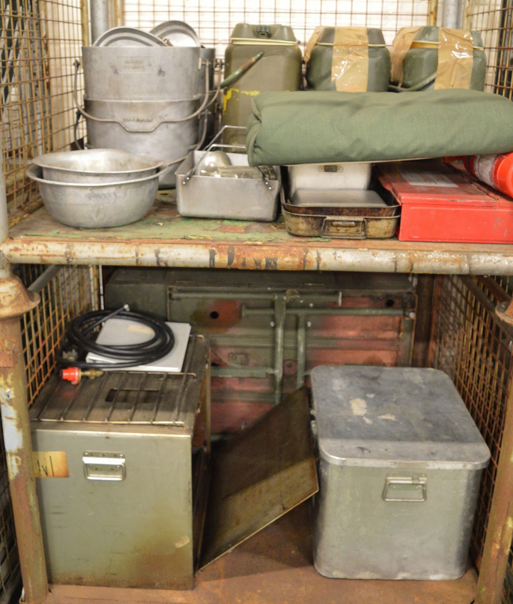 Field Catering Kit - Cooker. Oven, Utensils in storage box, pots, pans, norweigen food box