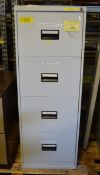 4 Drawer Filing Cabinet L 470 mm x W 620 mm x H 1320mm - combination unknown