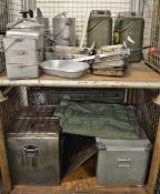 Field Catering Kit - Cooker. Oven, Utensils in storage box, pots, pans, norweigen food box