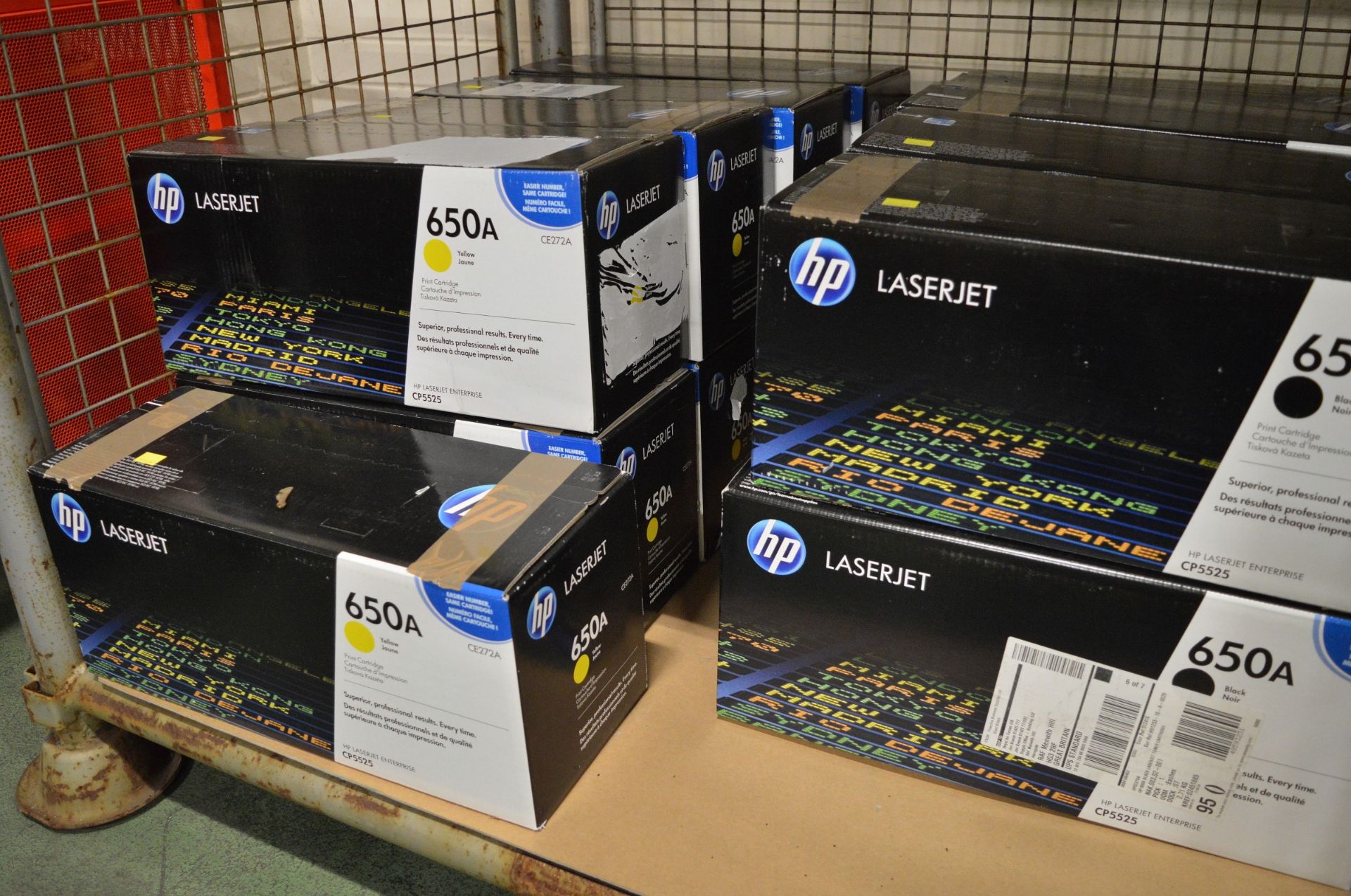 9x HP LaserJet 650A CE272A Yellow Print Cartridges, 8x HP LaserJet 650A CE270A Black Print - Image 2 of 4