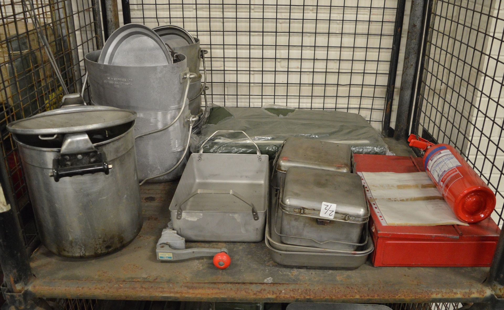 Field Catering Kit - Cooker. Oven, Utensils in storage box, pots, pans, fire blanket box - Image 2 of 5