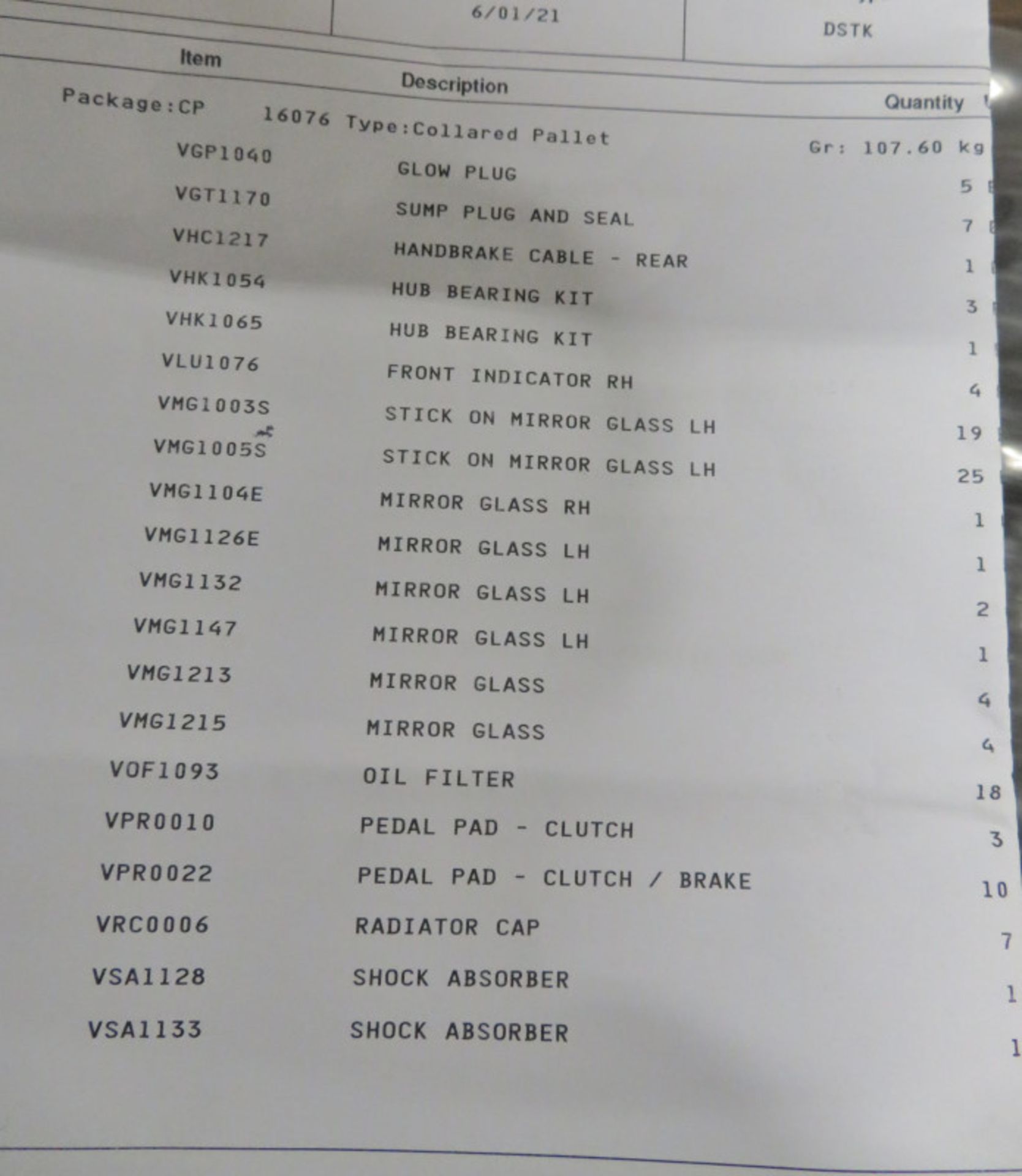 Vehicle parts - air filters, reverse light switches, oil [pressure sensors, brake light sw - Image 9 of 9