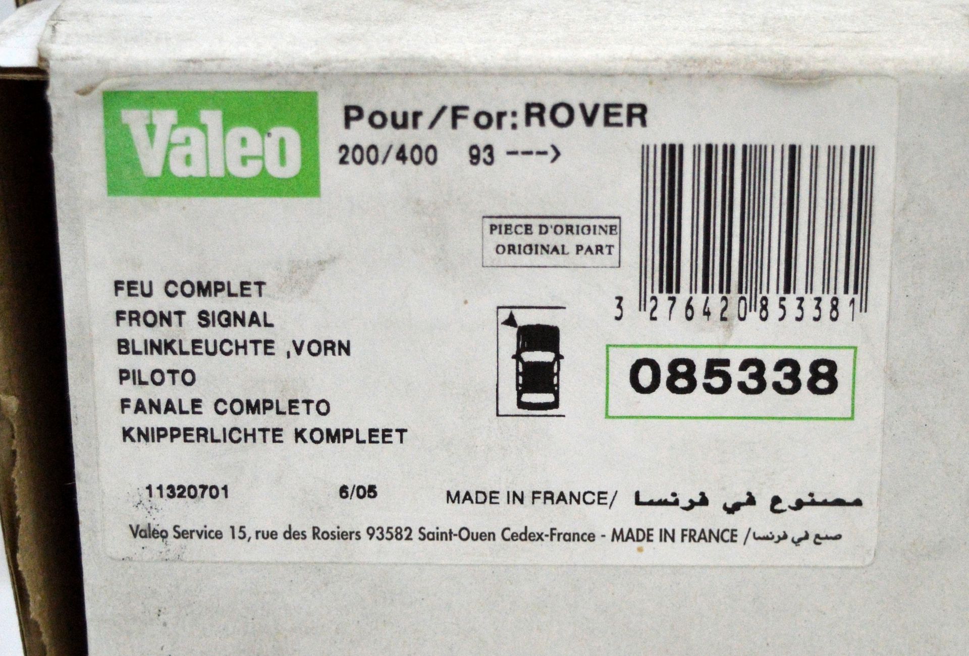 Valeo Front Indicator LH 085338 - Rover 200/400 93 onwards - Image 4 of 4