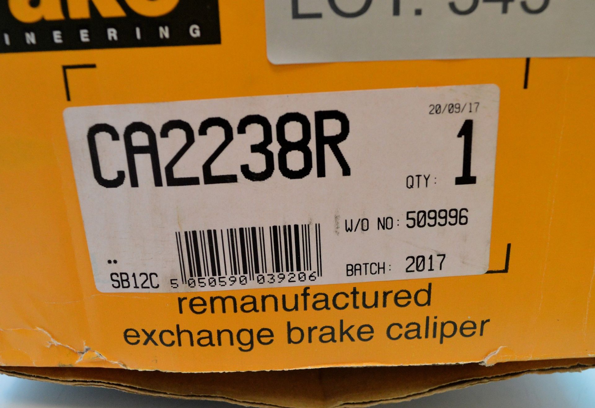 Brake Engineering Brake Caliper CA2238R - Image 2 of 2