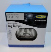 Pair of Ring Roadrunner Rectangular Fog Lamps 12V H3