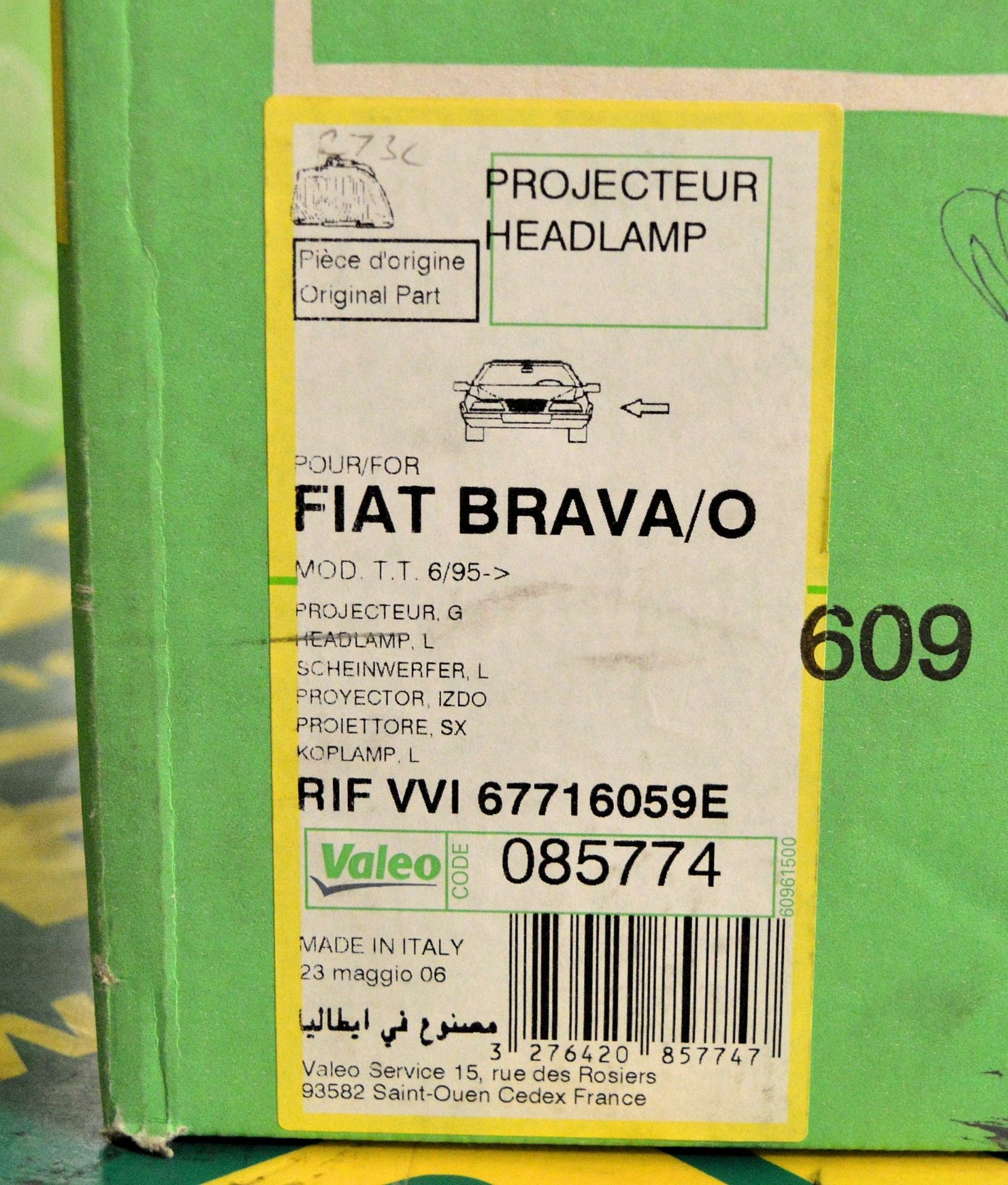 Valeo Headlight LH 085774 - Fiat Brava/Bravo 6/95 onwards - Image 2 of 2