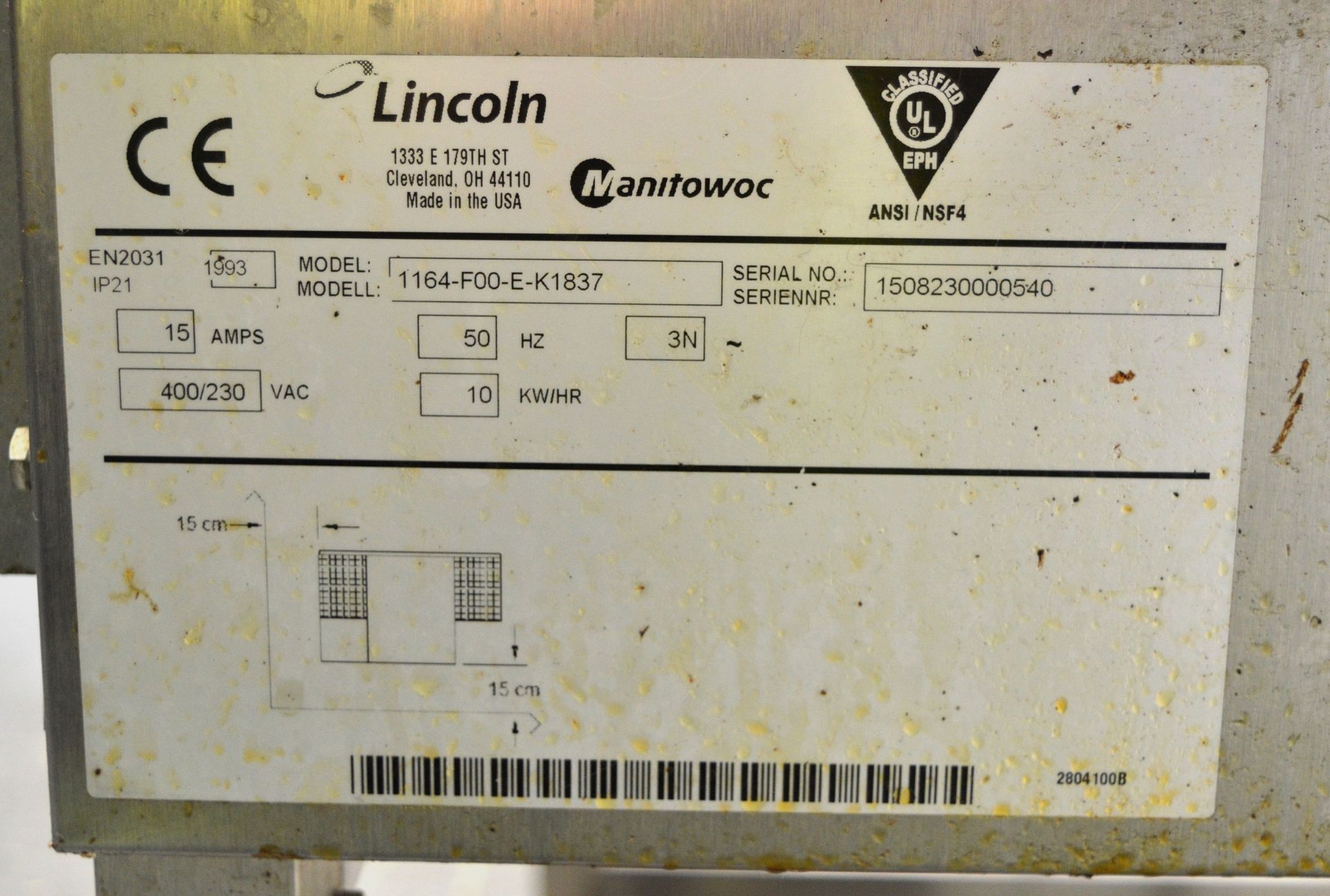 Lincoln 1164-F00-E-K1837 Electric Double Conveyor Oven - 3 Phase - Image 12 of 12