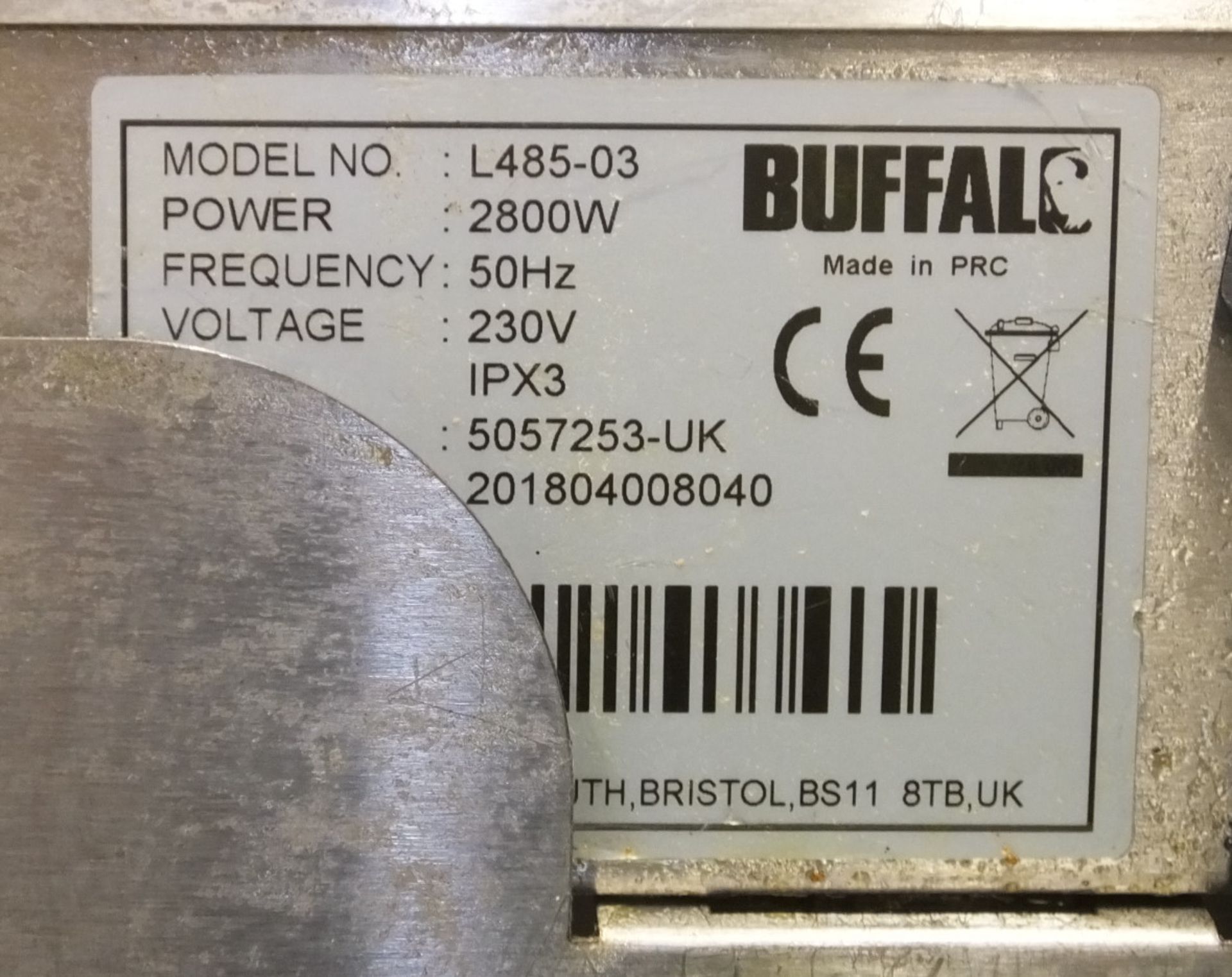 Buffalo L485-03 Double Electric Fryer on Stainless Steel Unit - L850 x D600 x H630mm (dime - Image 8 of 8