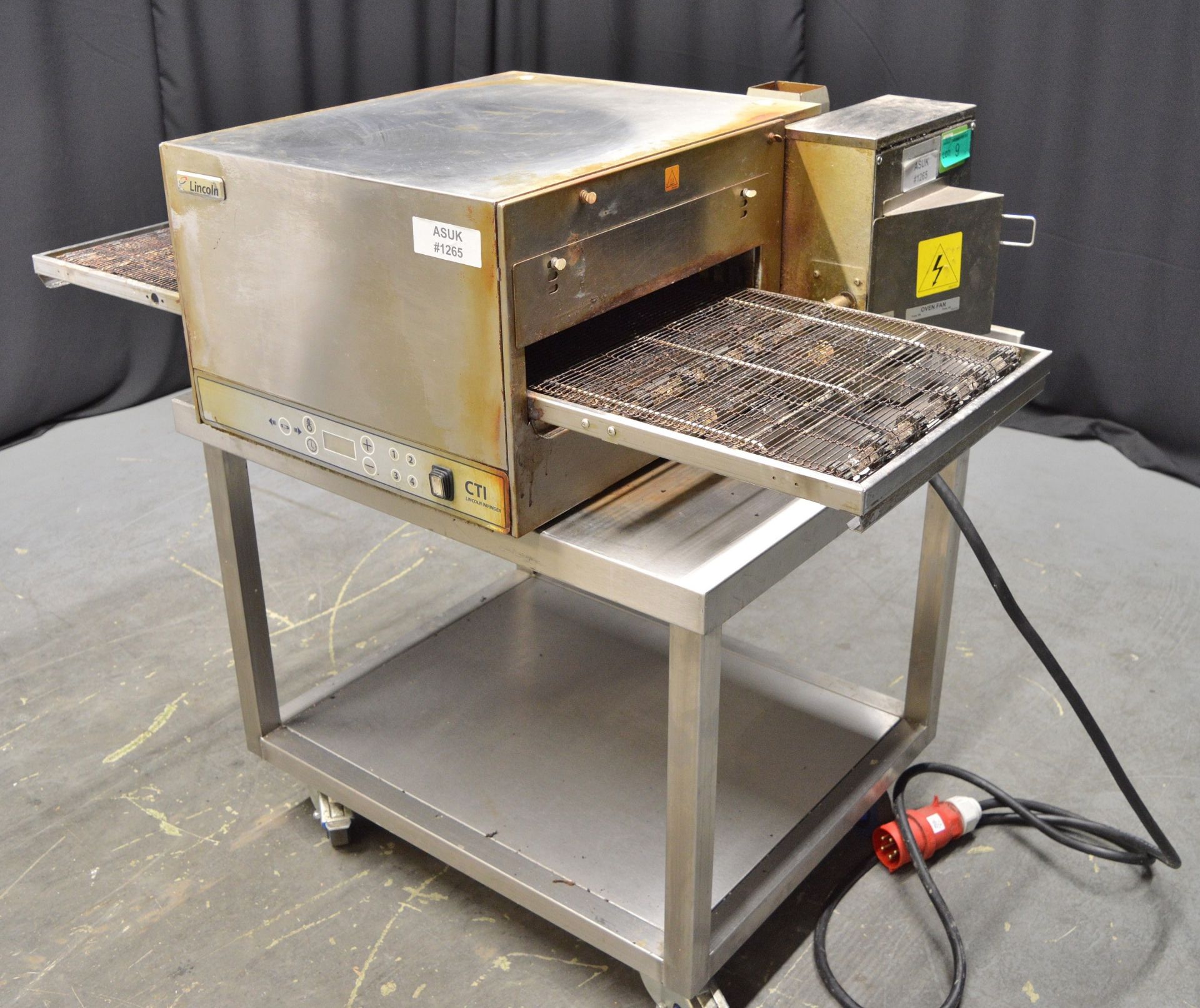 Lincoln CTI IP21 Countertop Conveyor Oven on Stainless Steel Trolley Unit - Image 3 of 9