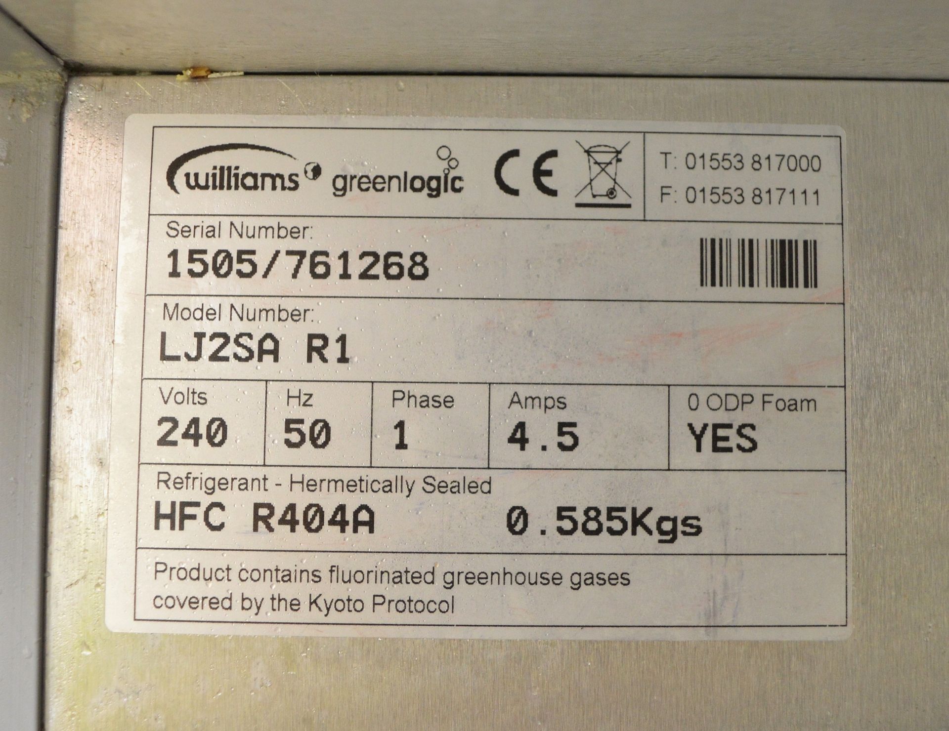 Williams LJ2SA Double Door Freezer - Image 6 of 8