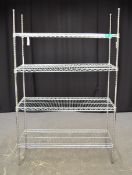 Metal 4 Shelf Mesh Unit - L1210 x W460 x H1880mm