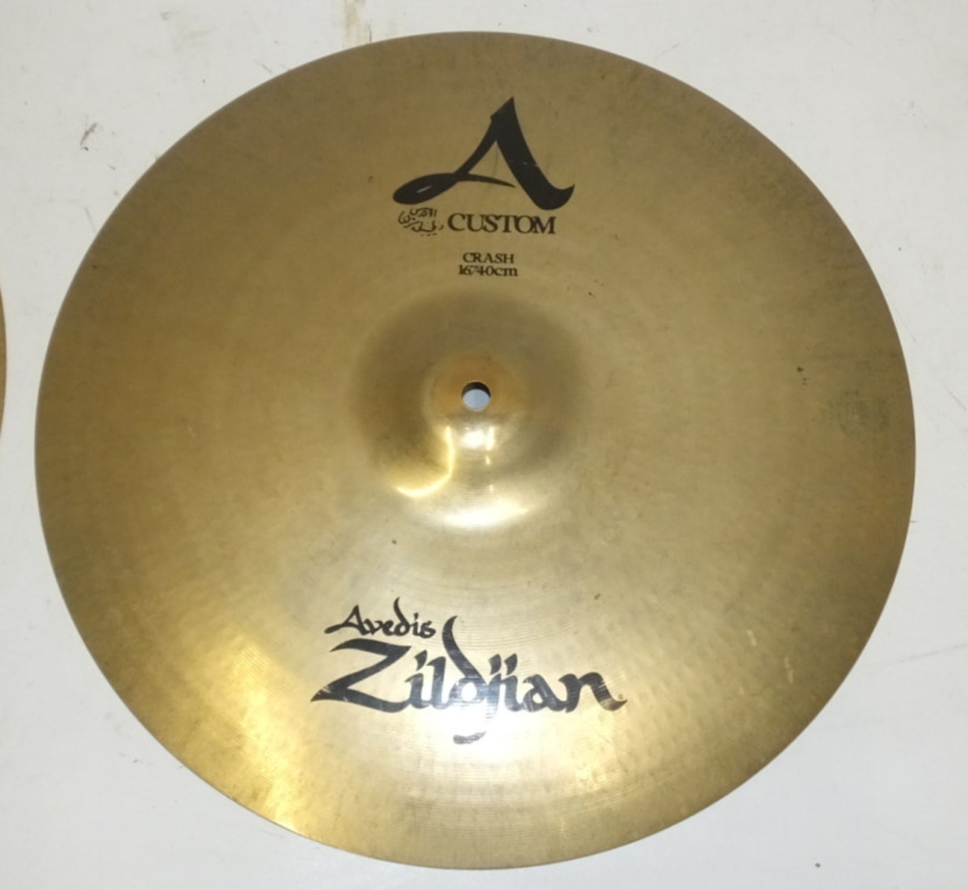 16" & 18" Zildjian A Custom Crash Cymbals (dent to 18" rim), Sabian 14" HHX Evolution Hi-Hats & more - Image 2 of 9