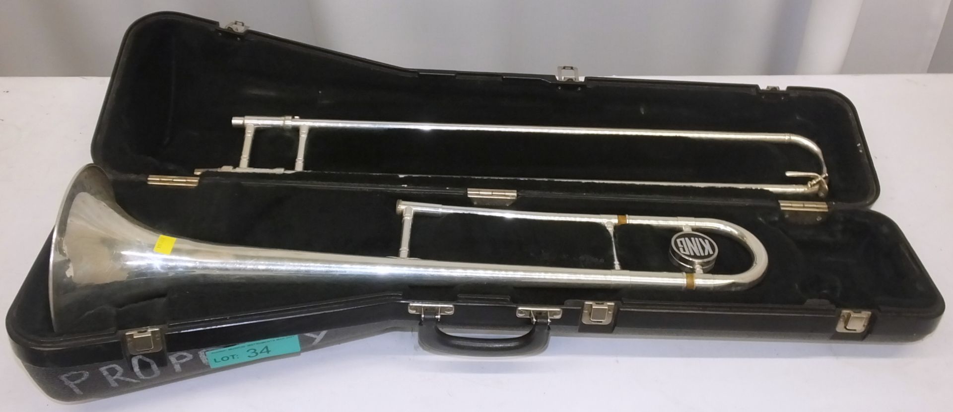 King Tempo 606 Trombone in case (dents on instrument)