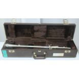 Boosey & Hawkes Fanfare Trumpet in Besson case - Serial Numbers in description.