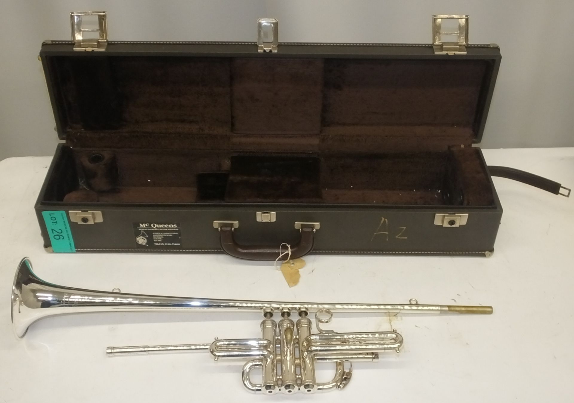 Besson International Fanfare Trumpet in case - Serial Number - 706 - 740936.