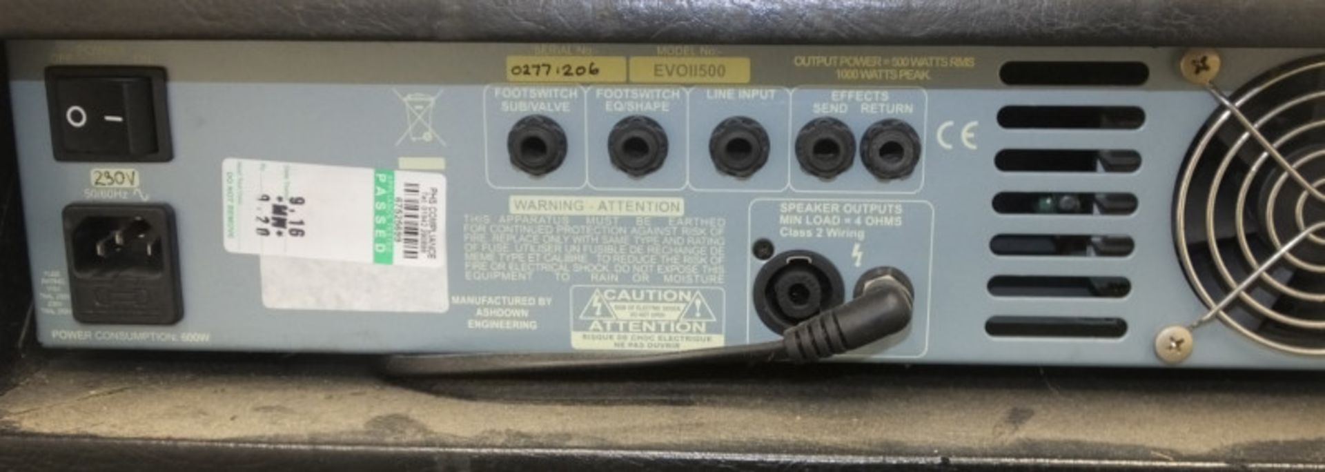 Ashdown EVOII500 Combo Bass Amplifier - Image 5 of 6