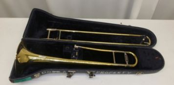 Yamaha Model YSL - 653 Trombone in case - Serial Number - 201606 (damage and dents on instrument)