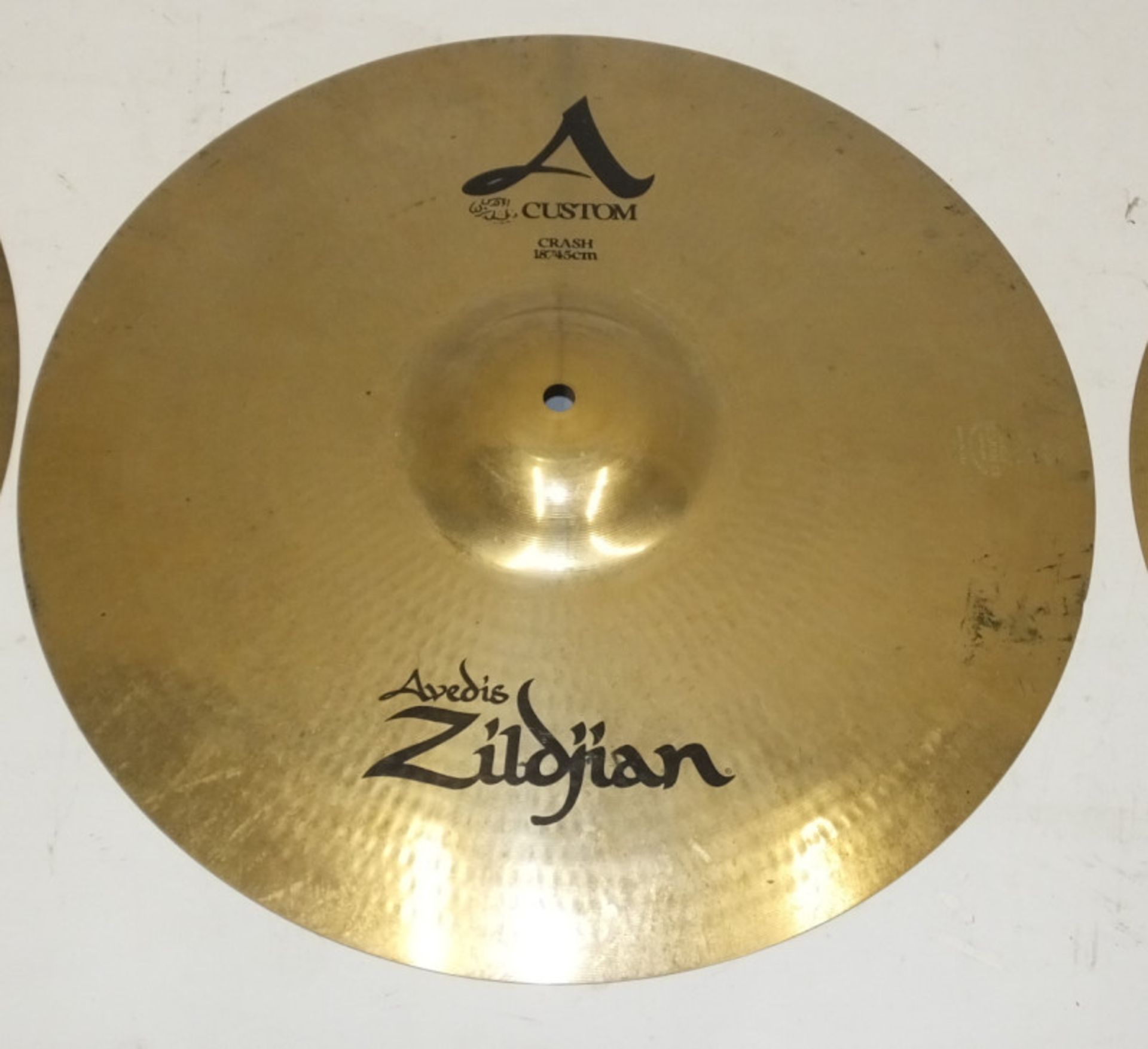 16" & 18" Zildjian A Custom Crash Cymbals (dent to 18" rim), Sabian 14" HHX Evolution Hi-Hats & more - Image 3 of 9