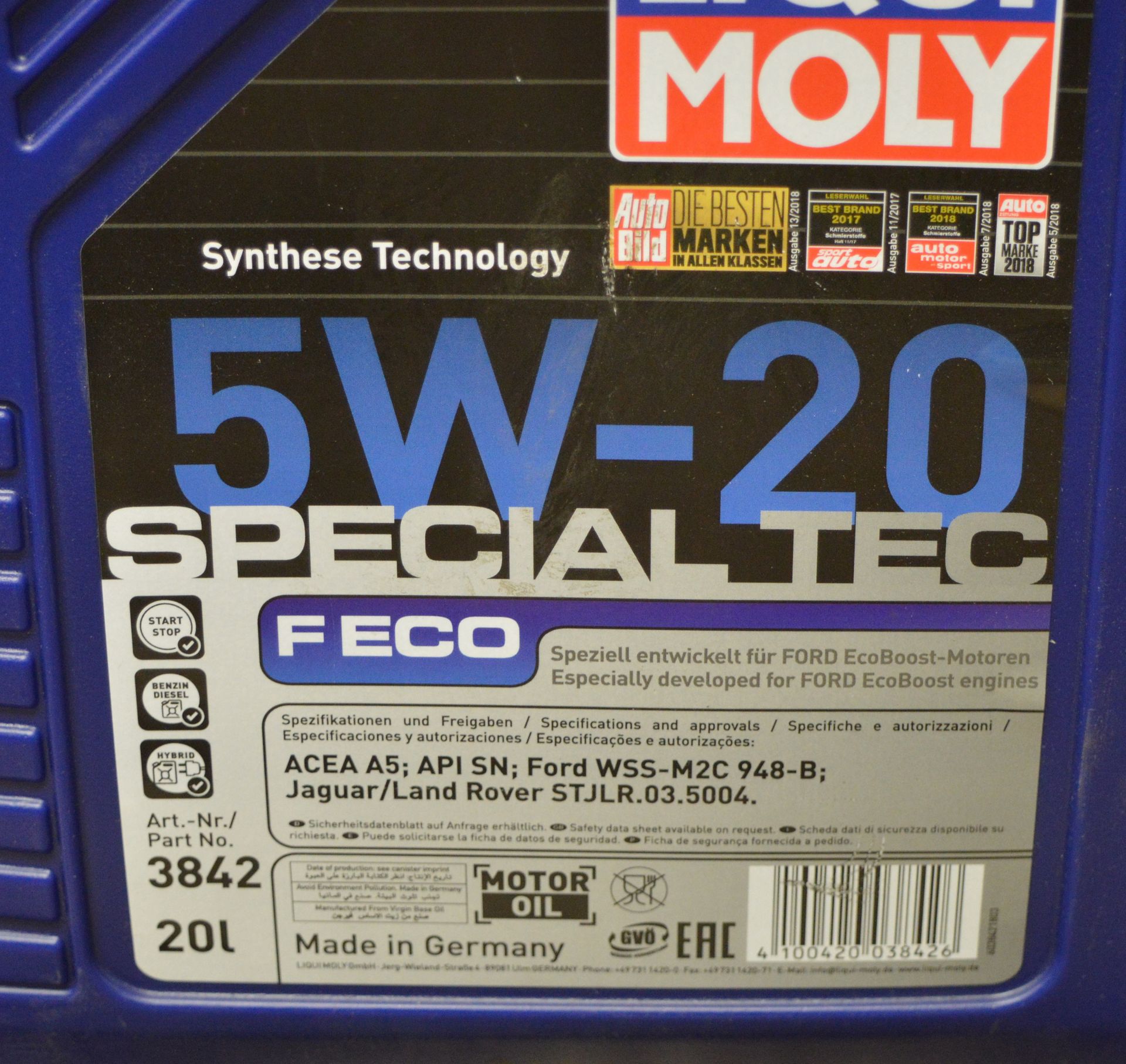 20L Liqui Moly 5W-20 Special Tec Motor Oil - Image 2 of 2