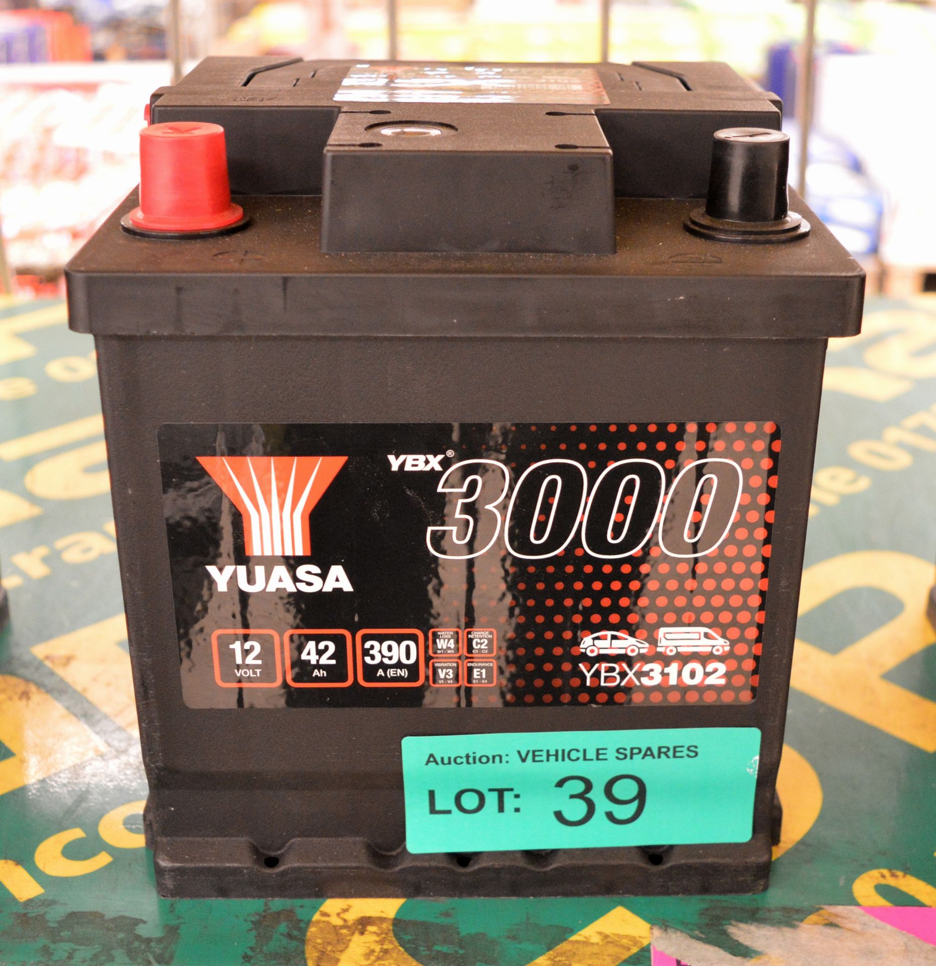 Yuasa YBX3102 12V 42Ah 390A Battery