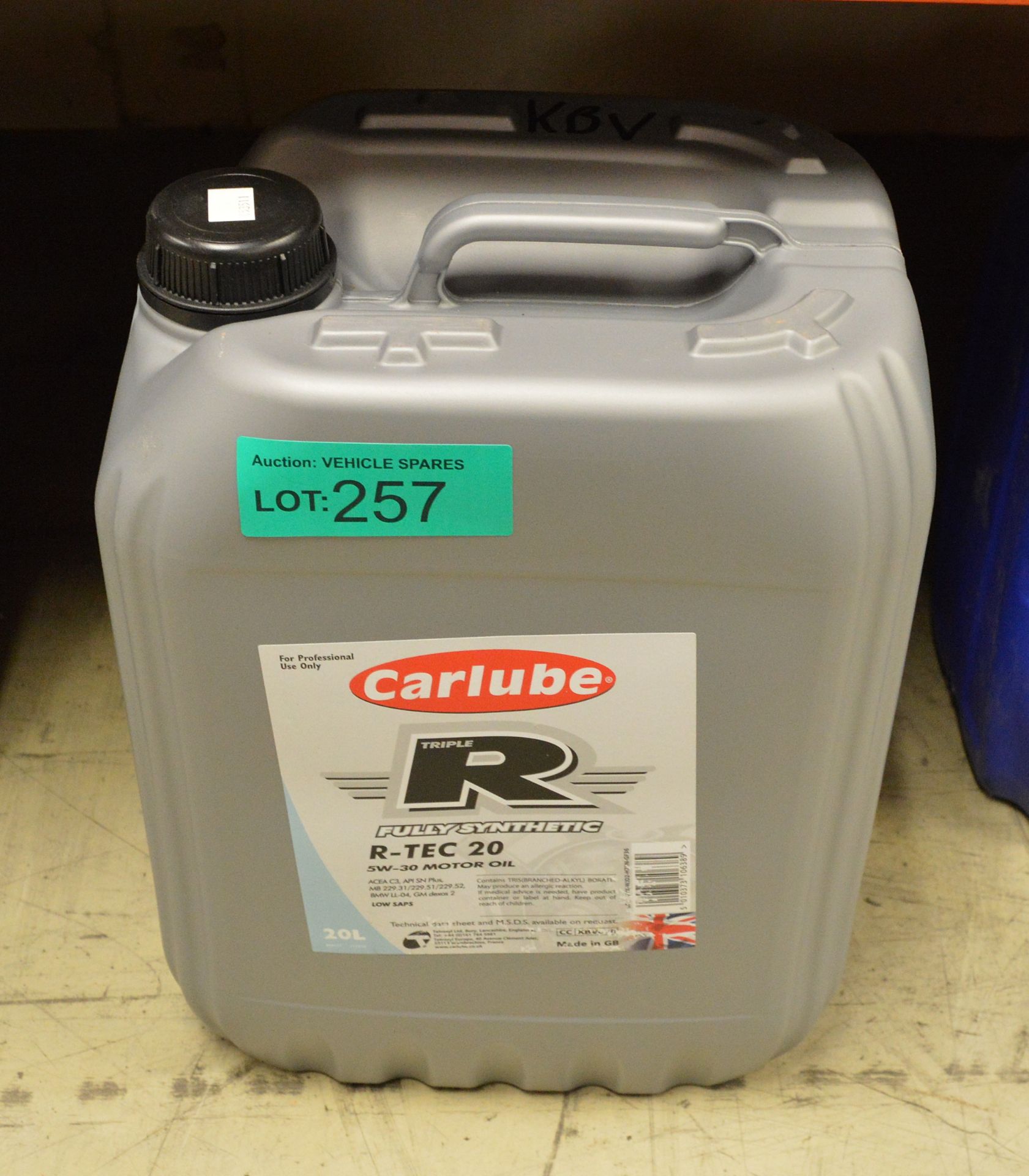 20L Carlube 5W-30 R-Tec 20 Fully Synthetic Motor Oil