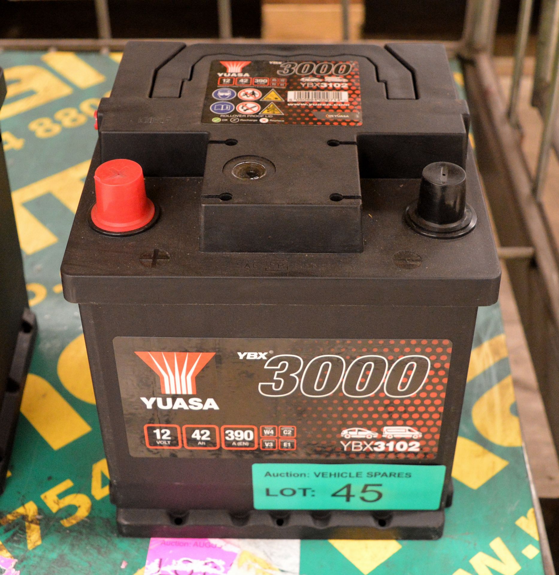 Yuasa YBX3102 12V 42Ah 390A Battery