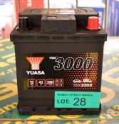 Yuasa YBX3202 12V 42Ah 390A Battery