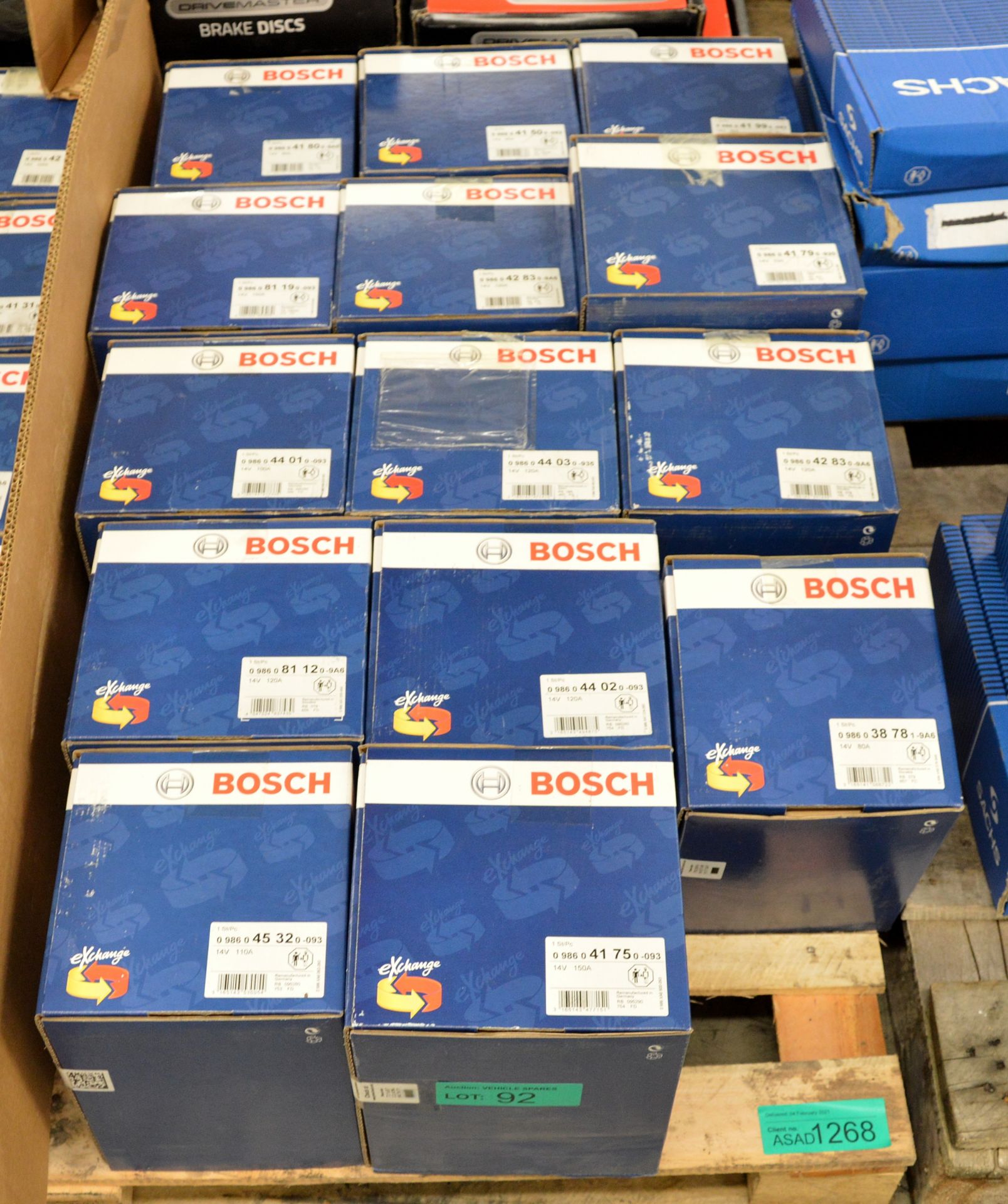 Bosch Alternators - See photos for part numbers
