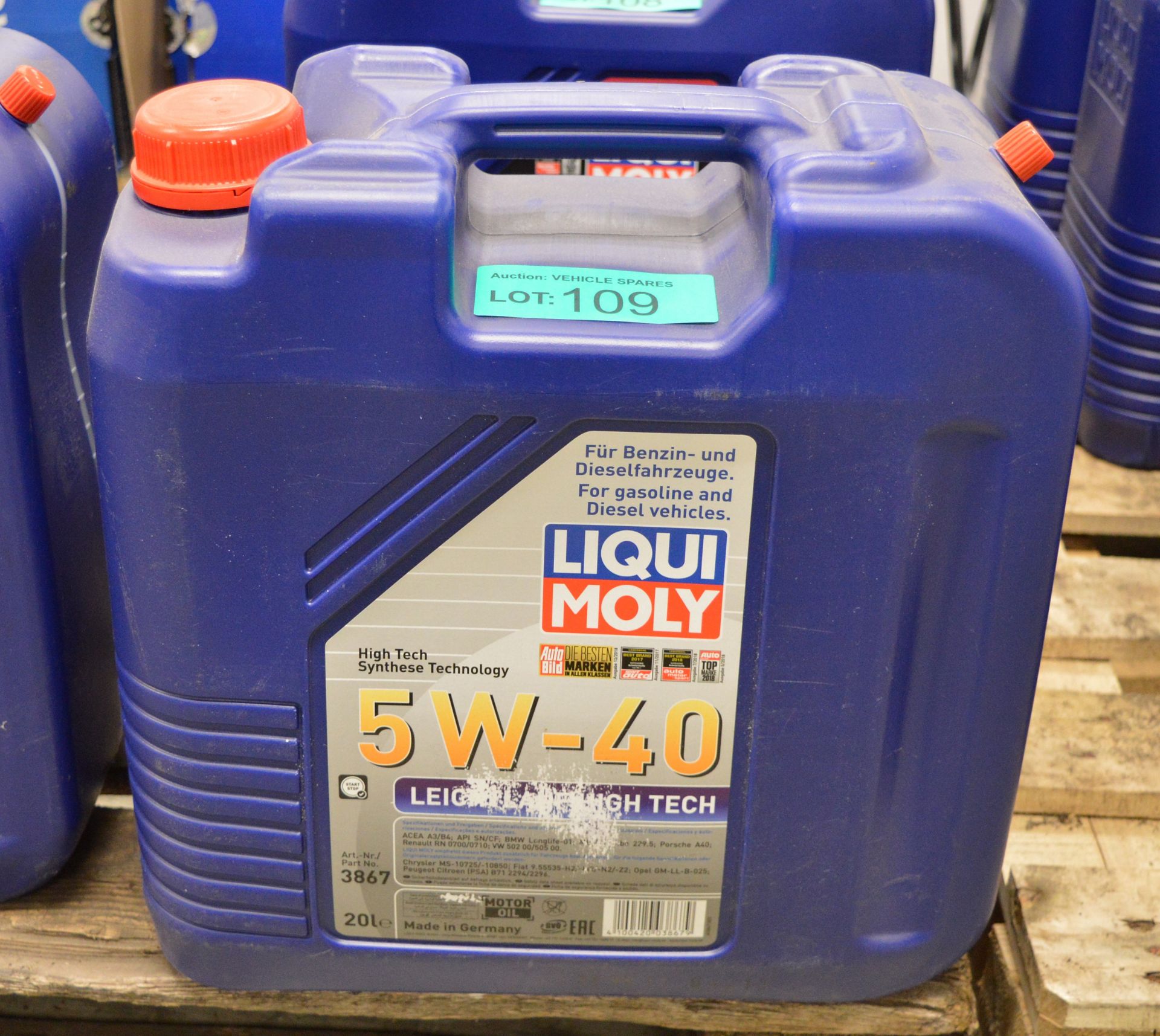 20L Liqui Moly 5W-40 Leichtlauf High Tech Motor Oil