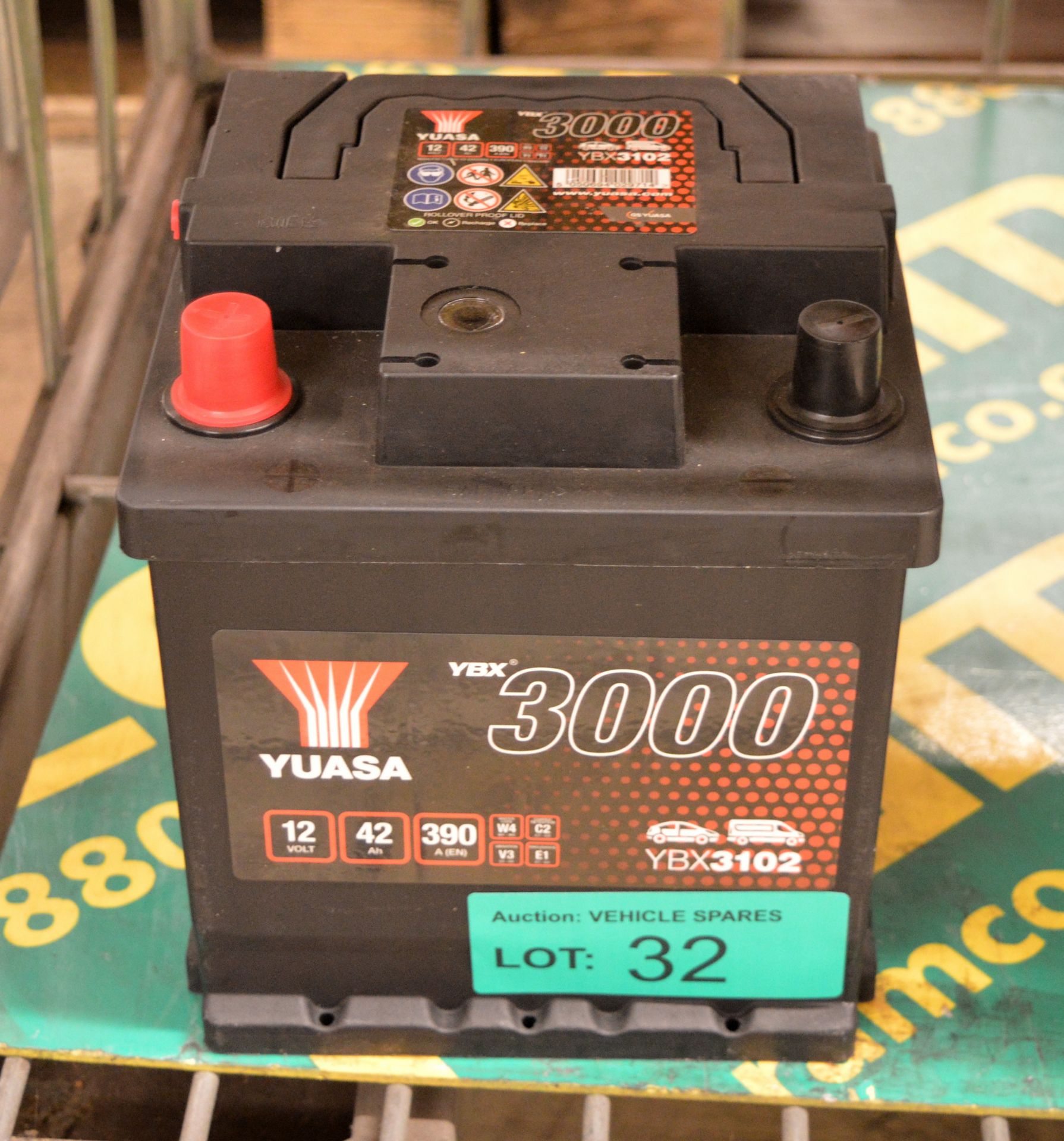 Yuasa YBX3102 12V 42Ah 390A Battery