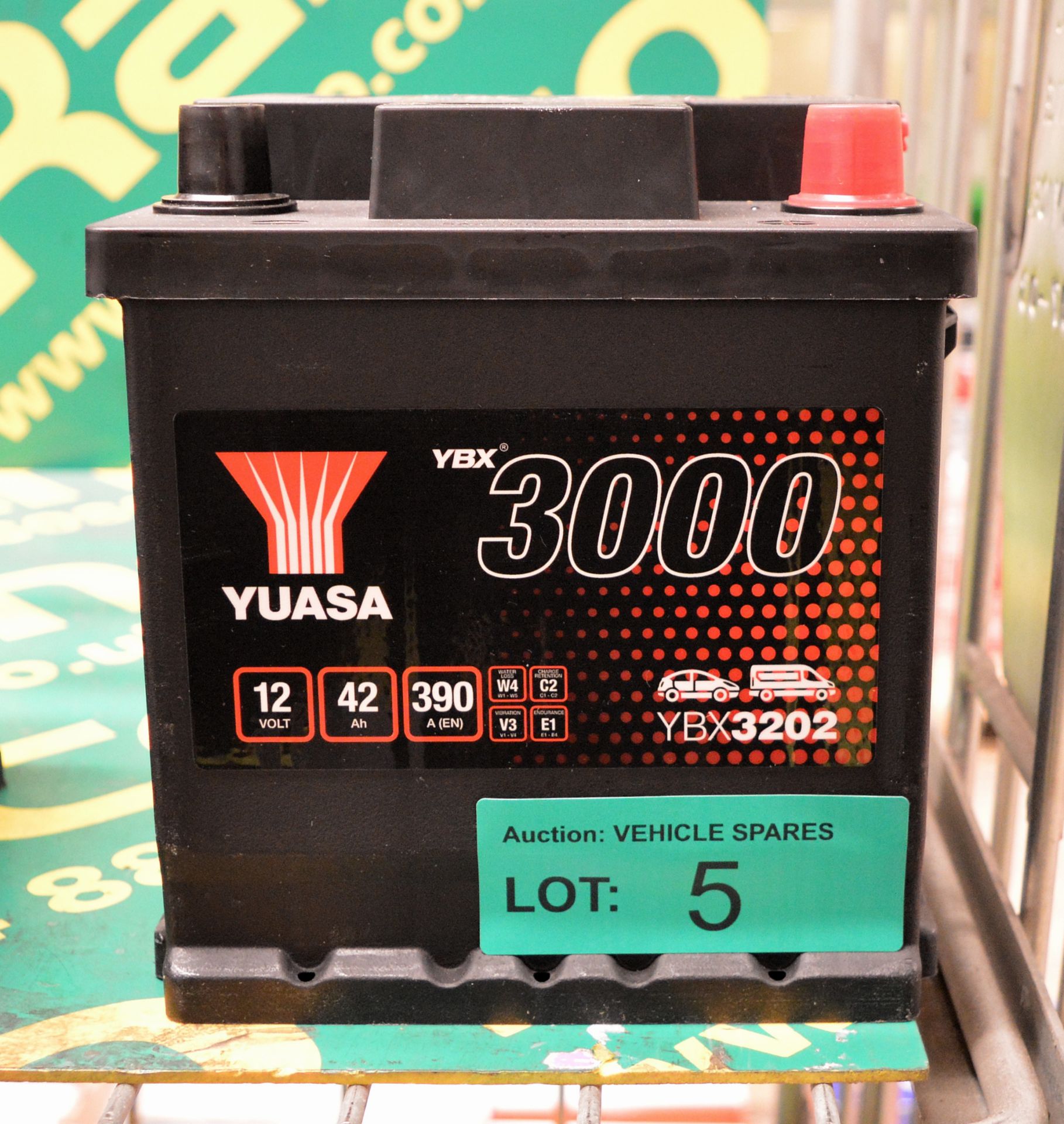 Yuasa YBX3202 12V 42Ah 390A Battery