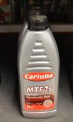 3x 1L Carlube MTF-75 Manual Transmission Fluid