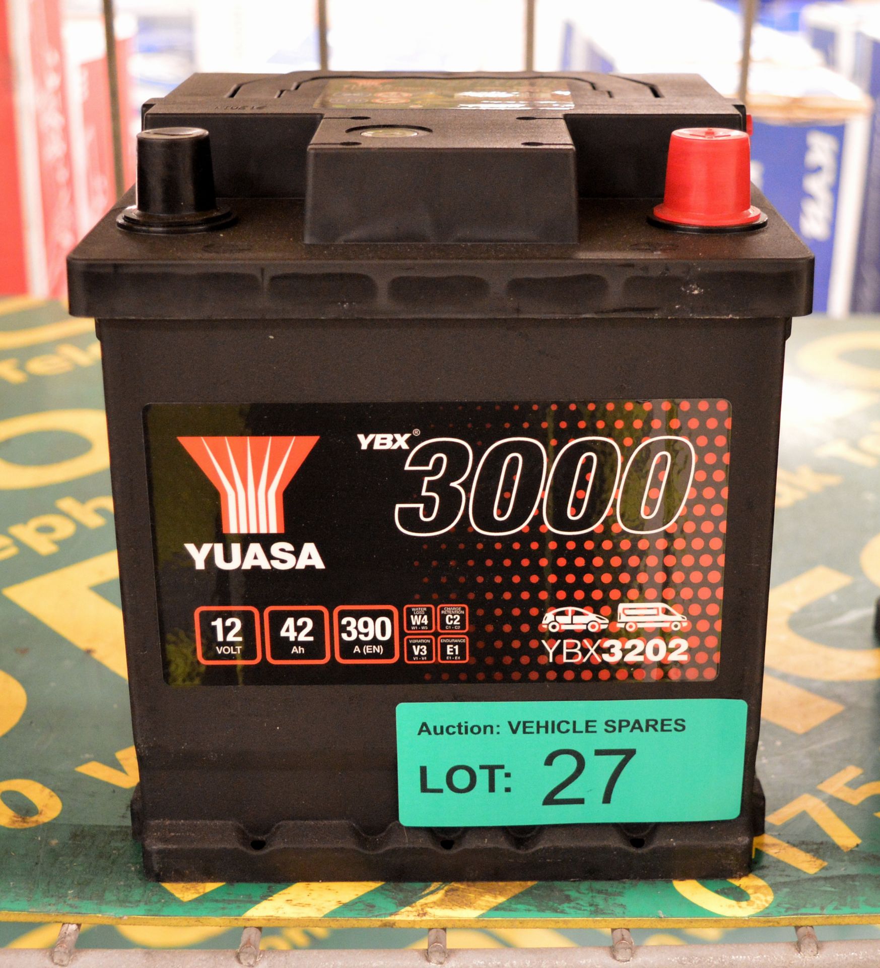 Yuasa YBX3202 12V 42Ah 390A Battery