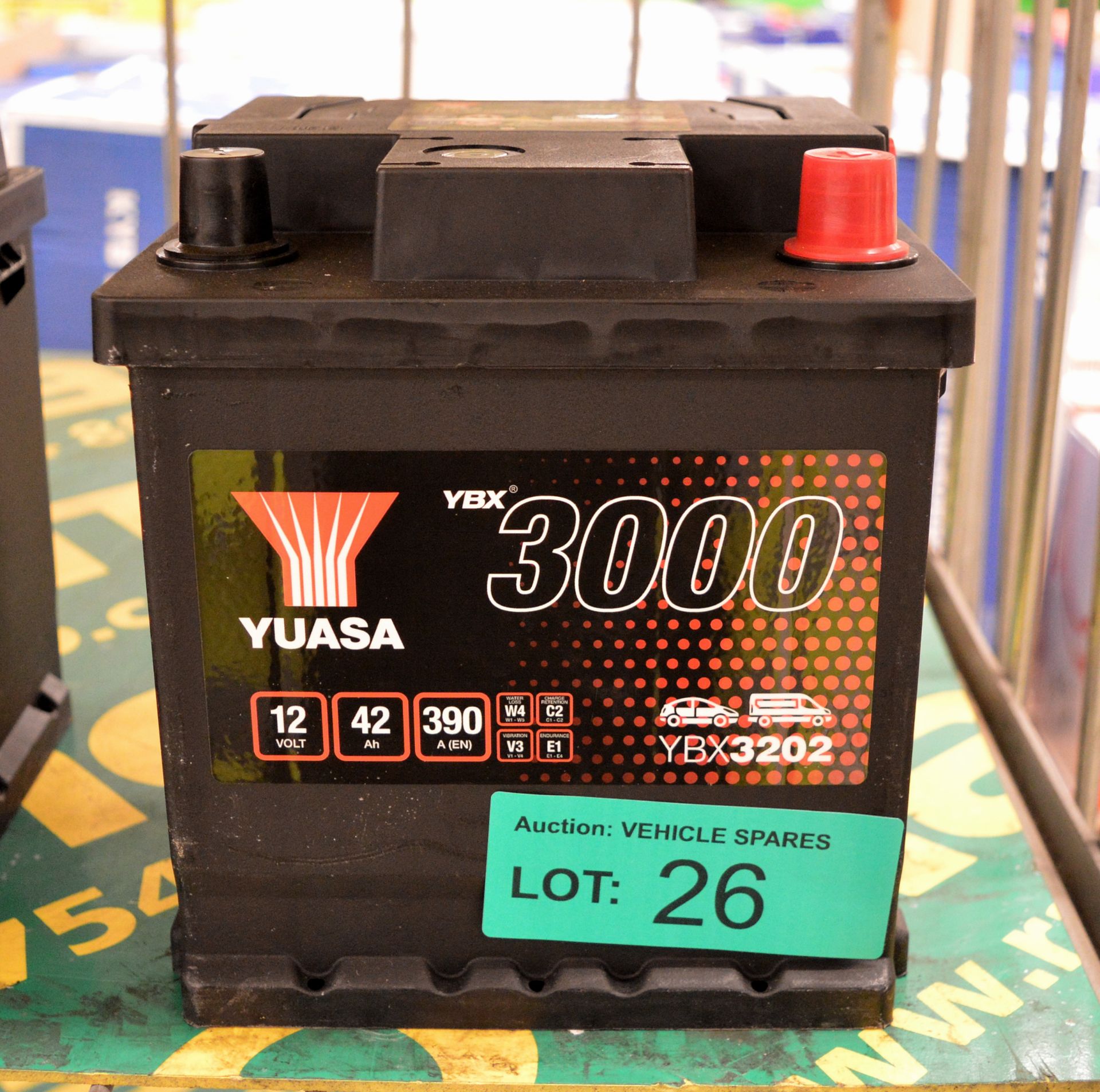 Yuasa YBX3202 12V 42Ah 390A Battery