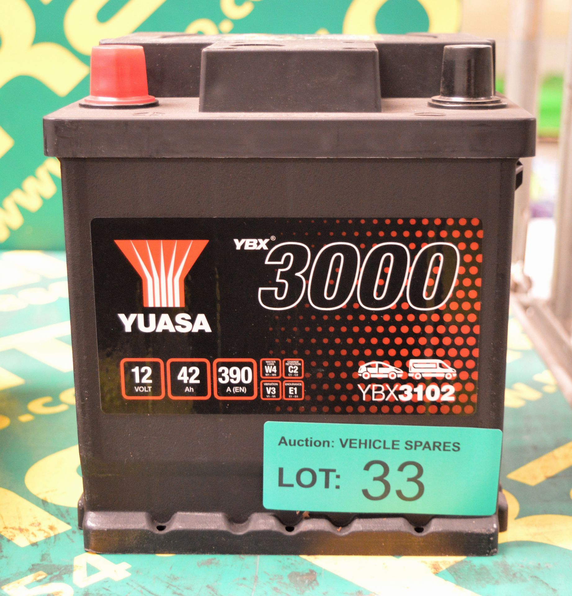 Yuasa YBX3102 12V 42Ah 390A Battery