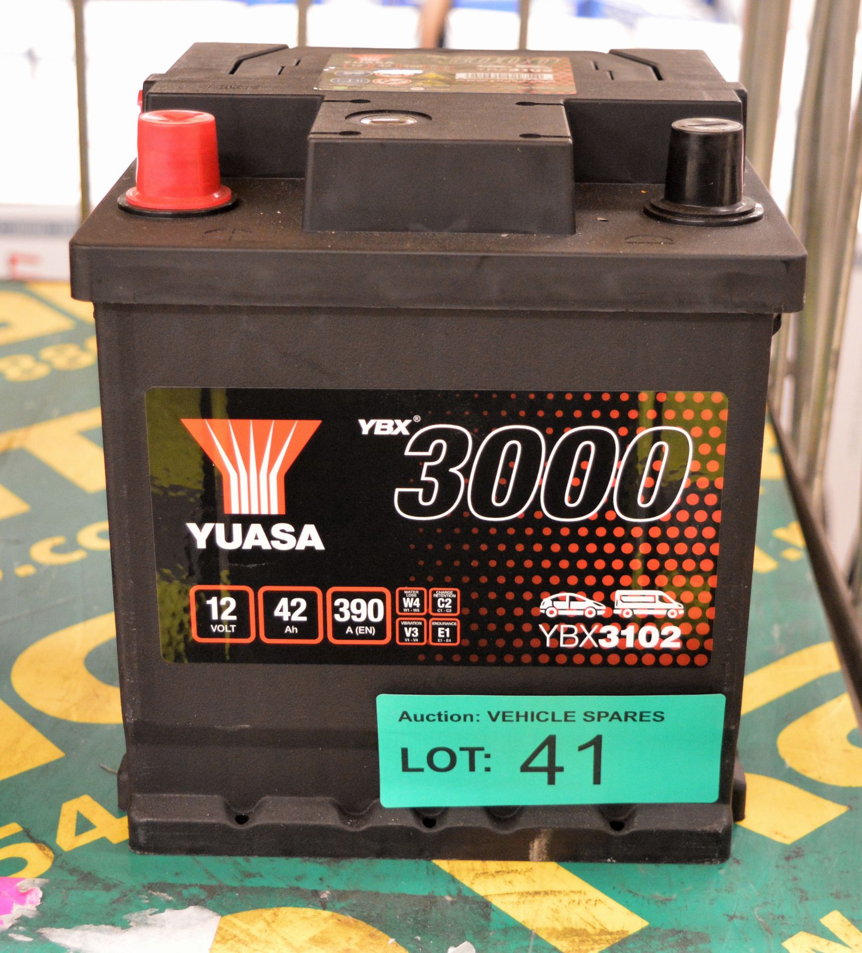 Yuasa YBX3102 12V 42Ah 390A Battery